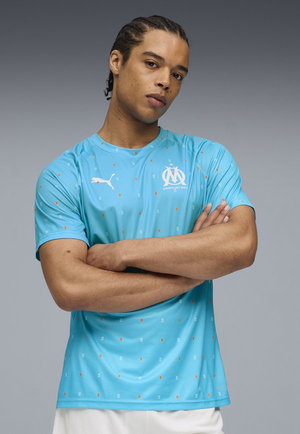 Puma OLYMPIQUE DE MARSEILLE AUFWÄRM - Club wear - bleu azur- white