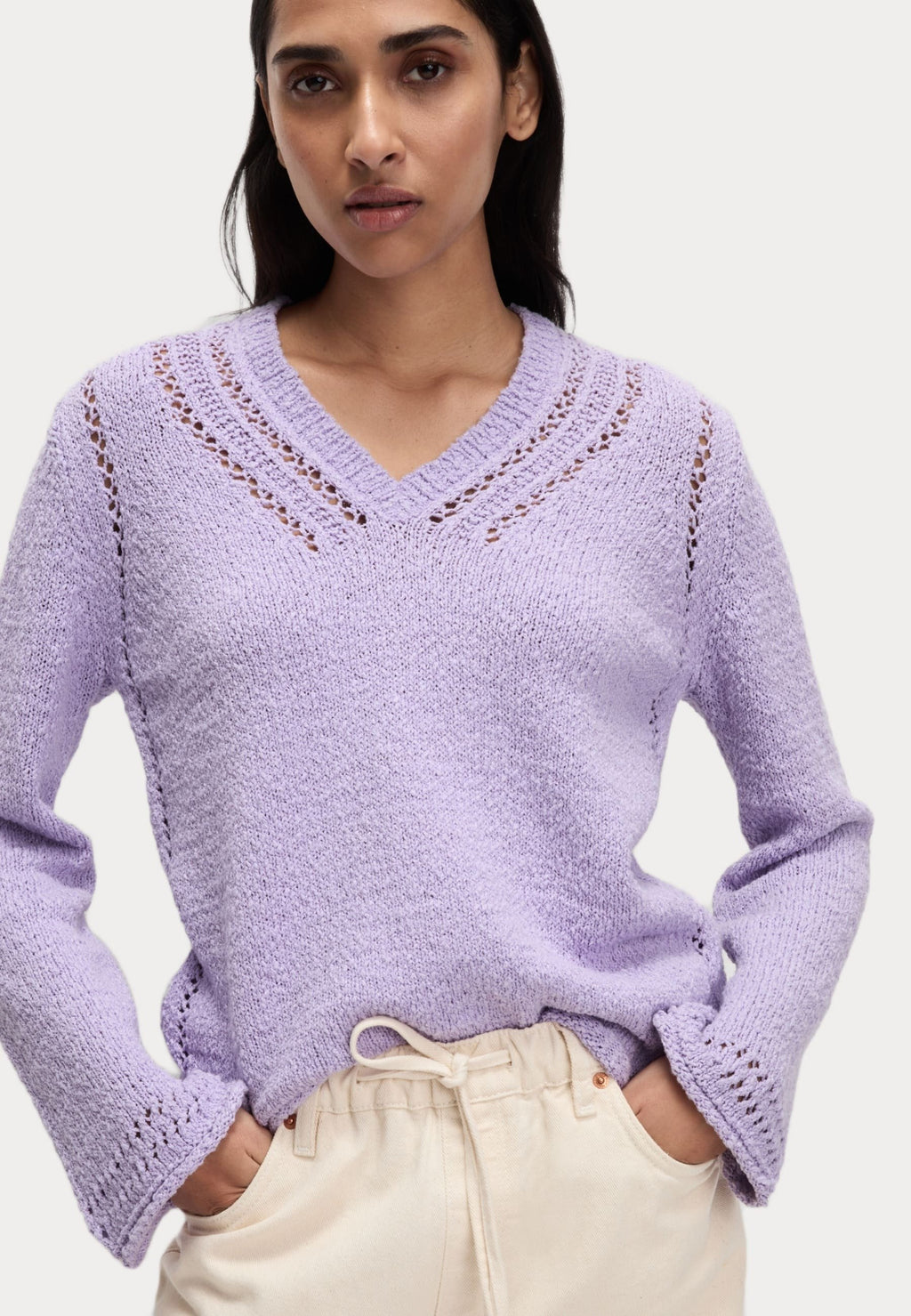 Marks & Spencer COTTON RICH TEXTURED V-NECK