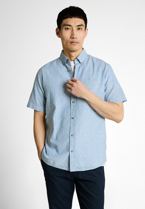 TOM TAILOR REGULAR FIT KURZARMHEMD - Shirt - bleeched blue design