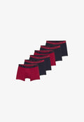 TOM TAILOR 6-PACK - Trunks - rot-dunkel-multicolor1