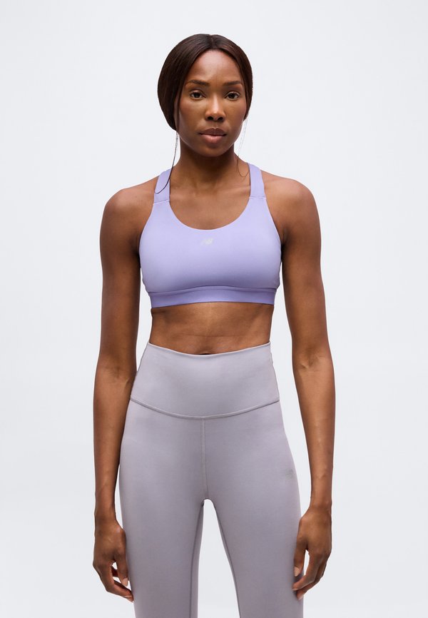 New Balance ESSENTIAL TRAIN BRA - Medium support sports bra - dark smoked violet