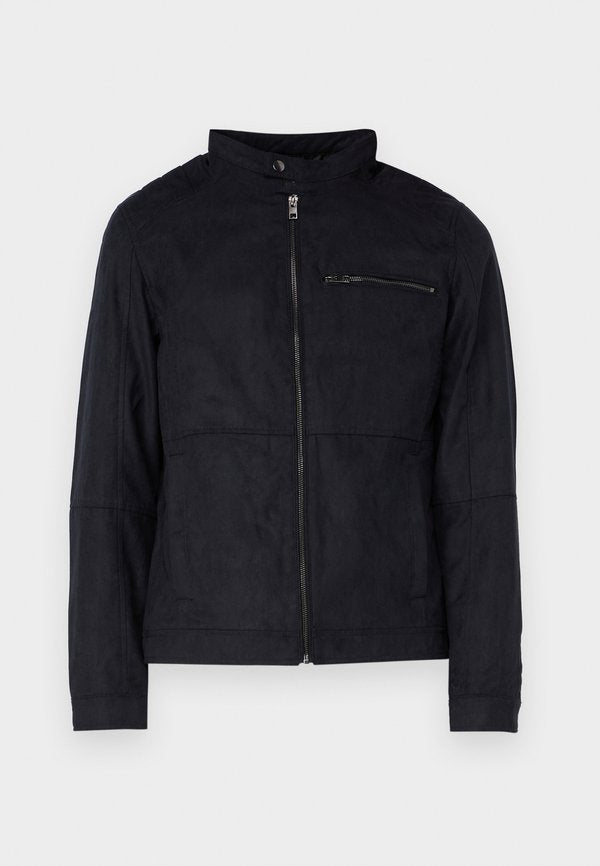 Jack & Jones Synthetic leather Synthetic leather - Faux leather jacket - jet black