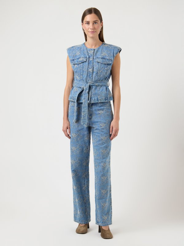 YAS YASKARI DENIM WAISTCOAT