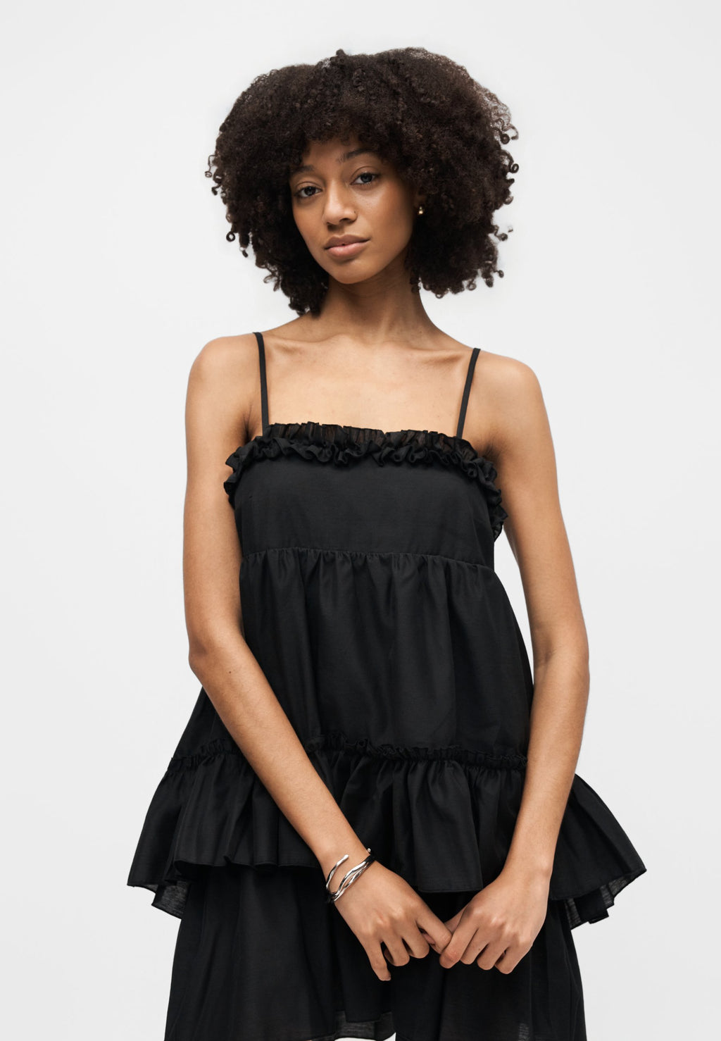 Topshop FRILL MIDI DRESS