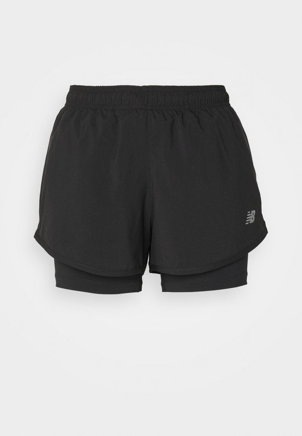 New Balance ESSENTIALS SHORT - 2-in-1 shorts - black