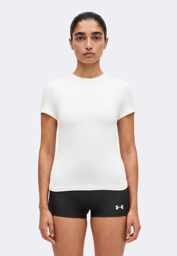 Under Armour MOTION FITTED - Basic T-shirt - white/halo gray