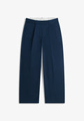 Tommy Hilfiger BARREL PLEATED CHINO - Wide Leg - dark night navy