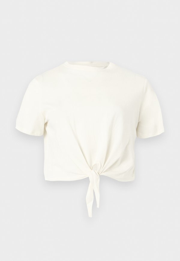 ONLY ONLMAY SHORT KNOT BOX - Print T-shirt - lemon icing