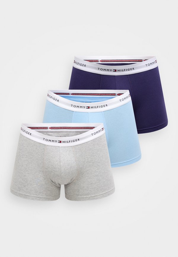 Tommy Hilfiger SIGNATURE 3 PACK - Trunks - light grey heather/fresh blueberry/water