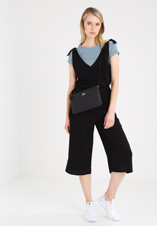 Lacoste FLAT CROSSOVER BAG - Cross body bag - black