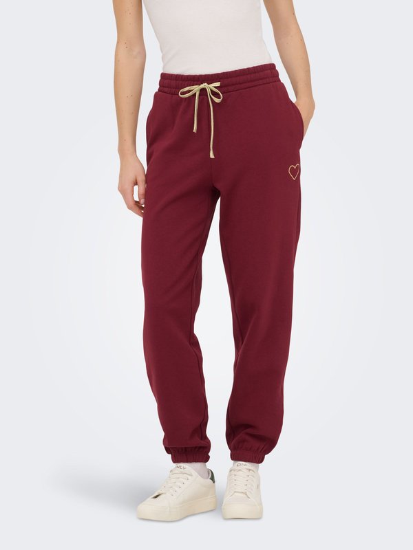 ONLY ONLNOOMI Regular Fit - Tracksuit bottoms - cabernet