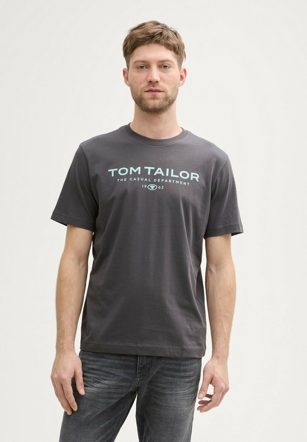 TOM TAILOR Print T-shirt - tarmac grey