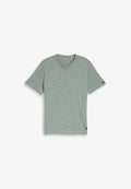 TOM TAILOR N MELANGE-OPTIK - Basic T-shirt - green navy injected