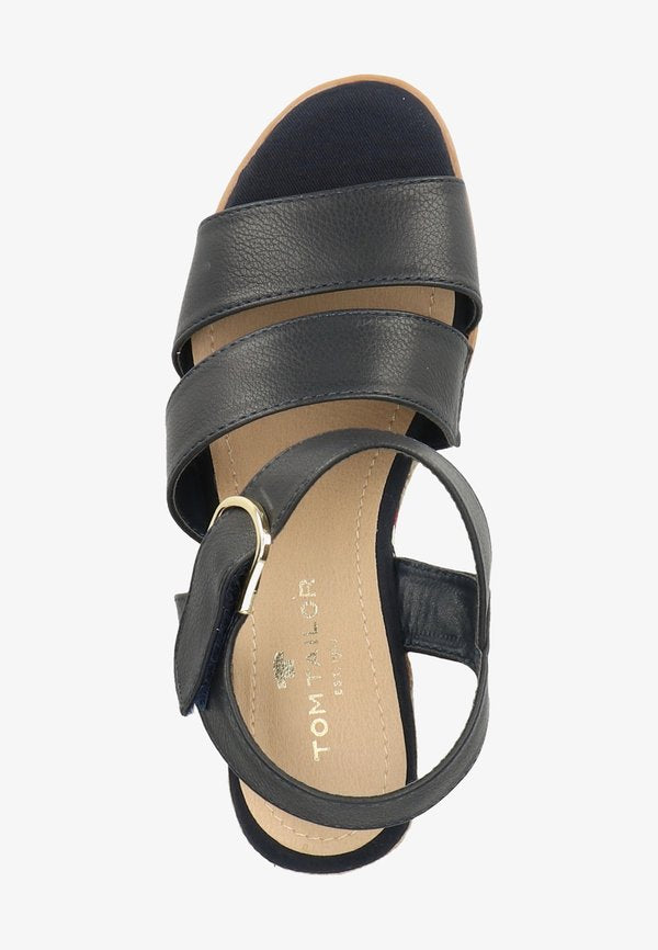 TOM TAILOR TOM TAILOR SANDALEN - Wedge sandals - navy