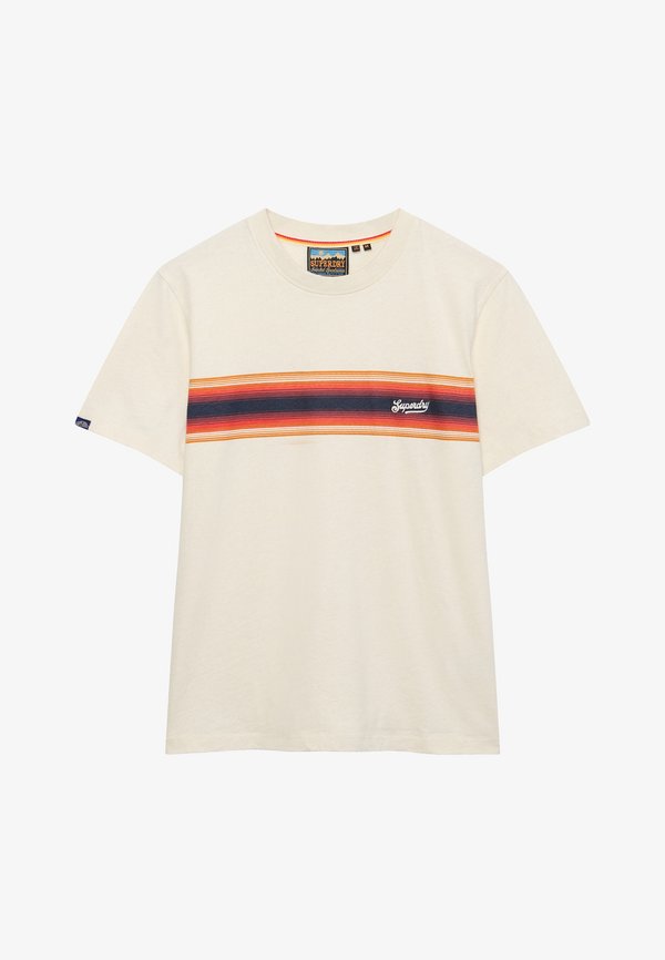Superdry & Co SUPERDRY OUTDOOR STRIPE LOGO RELAXED T-SHIRT.. - Print T-shirt - ecru marl
