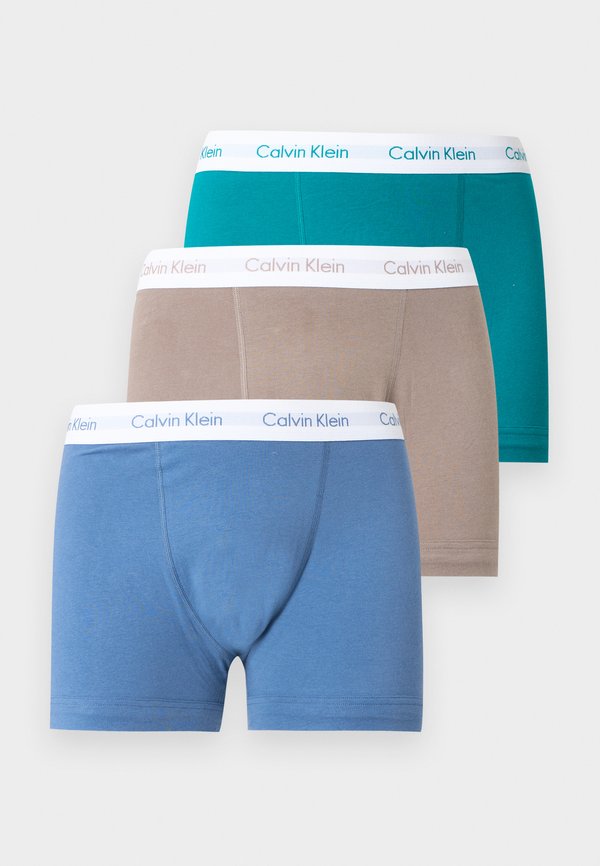 Calvin Klein Underwear 3 PACK - Trunks - driftwood/white/moonlight blu