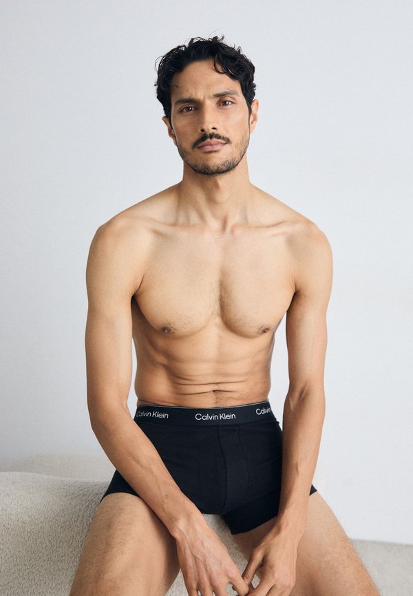 Calvin Klein Underwear TRUNK 3 PACK ICON COTTON STRETCH - Trunks - black/glacier/blue bell