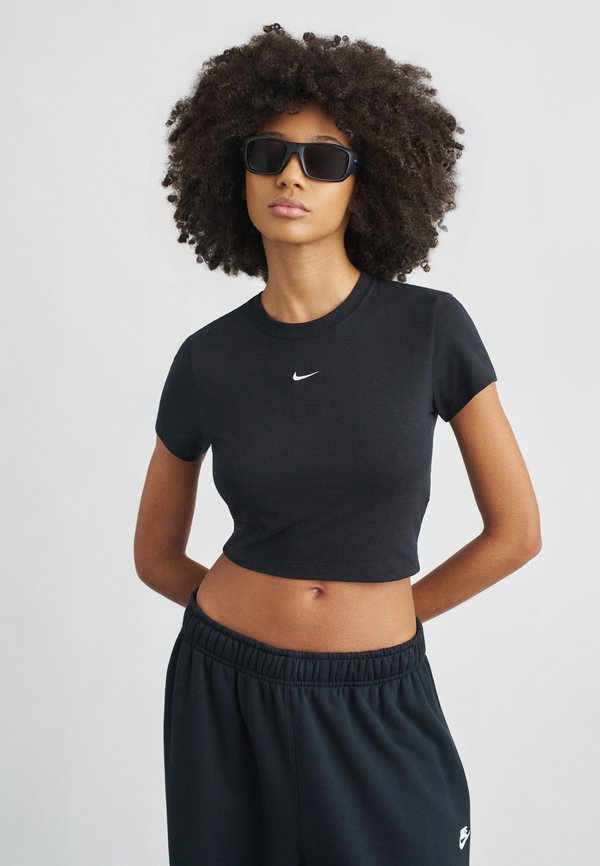 Nike Sportswear Basic T-shirt - black/white