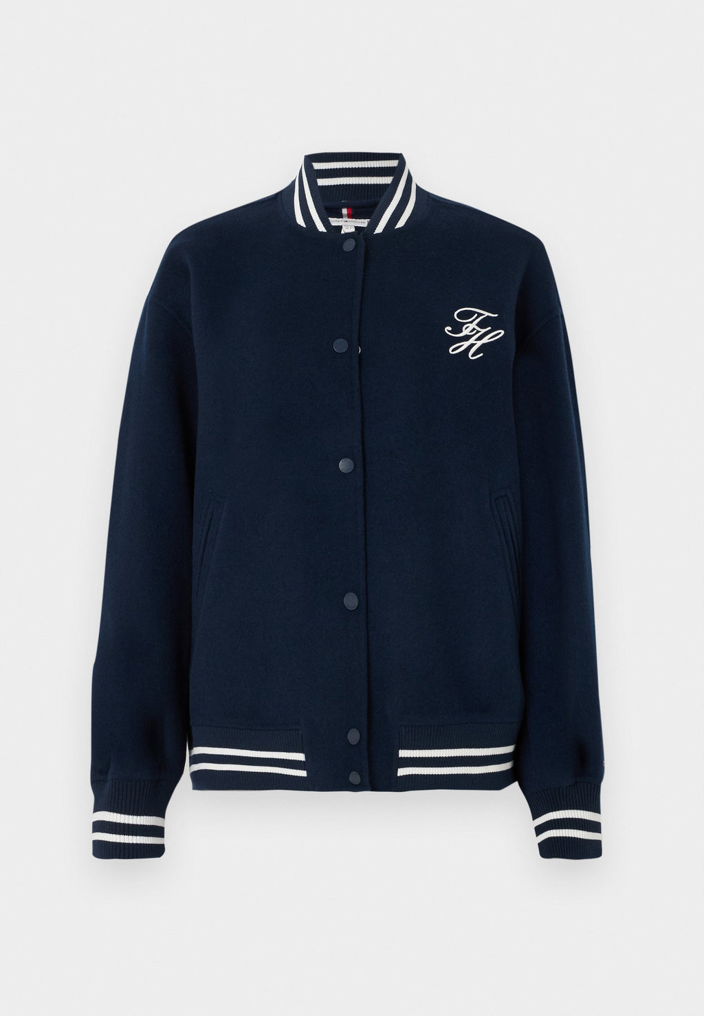 DOUBLE-FACED WOOL BLEND BOMBER JACKET Media 1