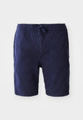 Marineblaue Shorts mit elastischem Bund und verstellbarem Kordelzug. Aus einem leichten Stoff gefertigt und mit einer lockeren Passform.