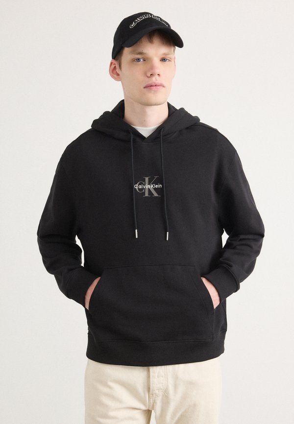 Calvin Klein Jeans MICRO MONOLOGO - Hoodie - black