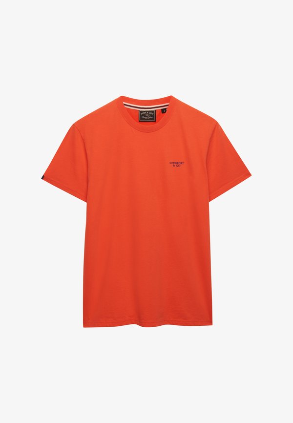 Superdry & Co SUPERDRY ESSENTIAL STACKED LOGO EMBROIDERED T-SHIRT.. - Basic T-shirt - bold orange blue