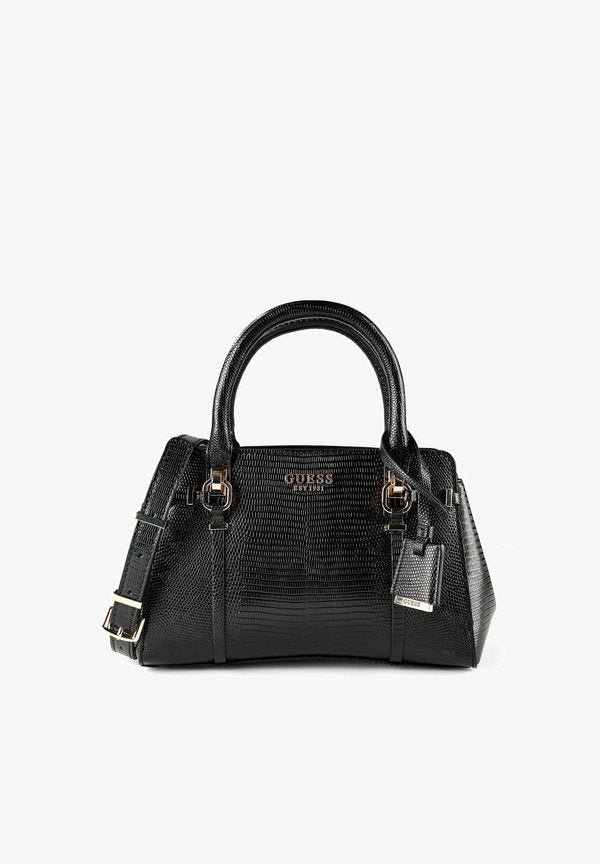 Guess LEONA SHOPPER - Handbag - black