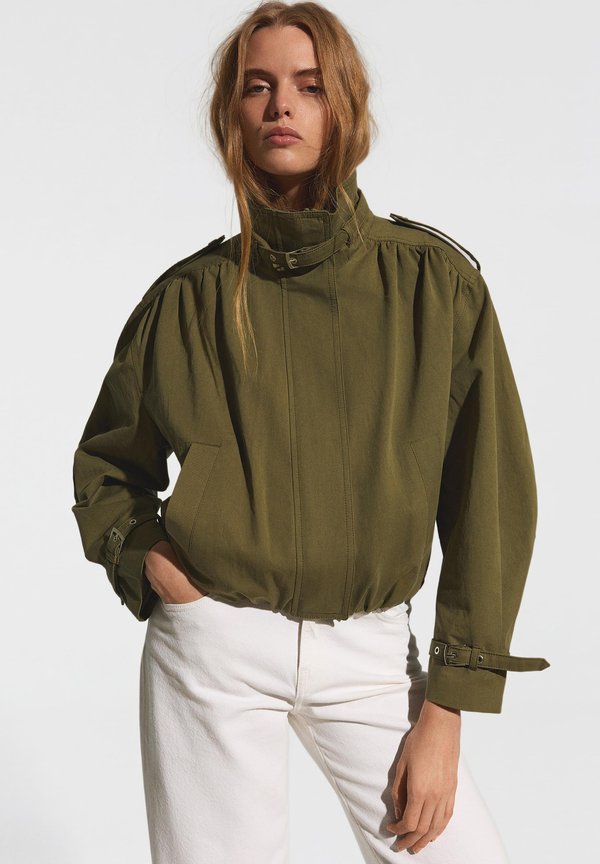 Bershka JACKET - Summer jacket - khaki