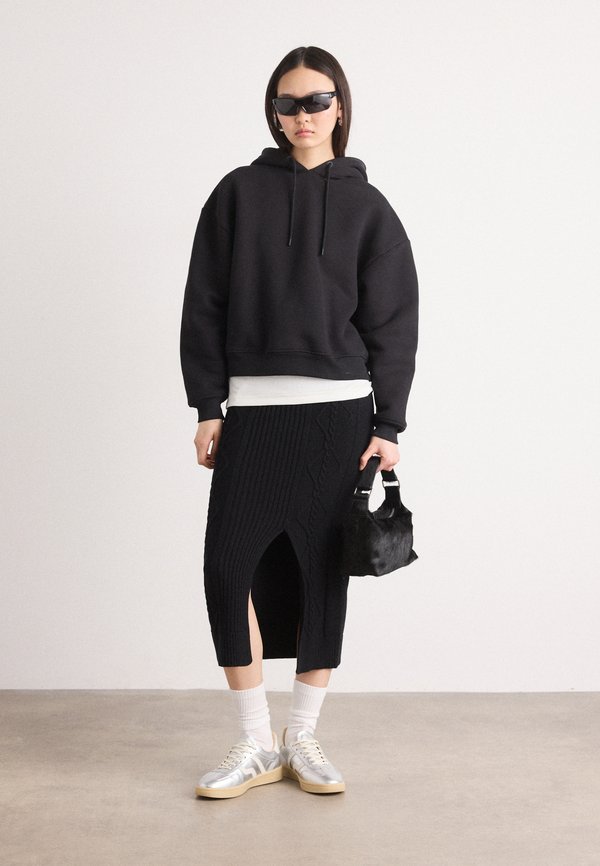DKNY CABLE MIDI SKIRT WITH VENT AT FRONT BODY