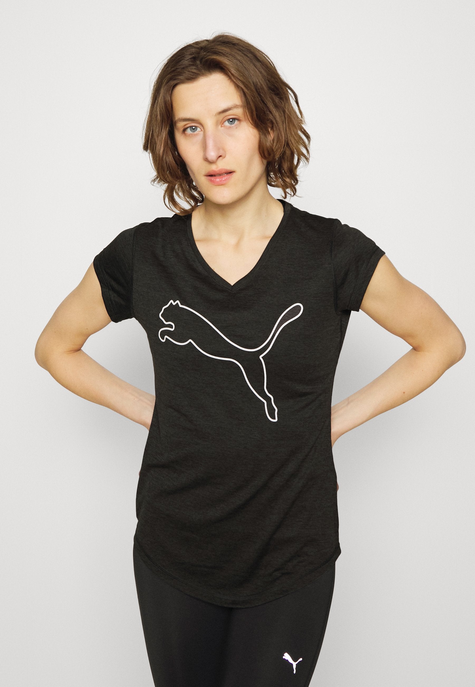 Puma TRAIN FAVORITE HEATHER CAT TEE
