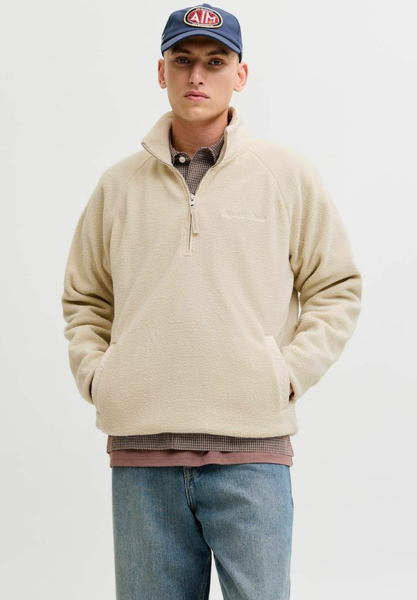 Jack & Jones Fleece sweat Fleece sweat - Fleece jumper - oatmeal