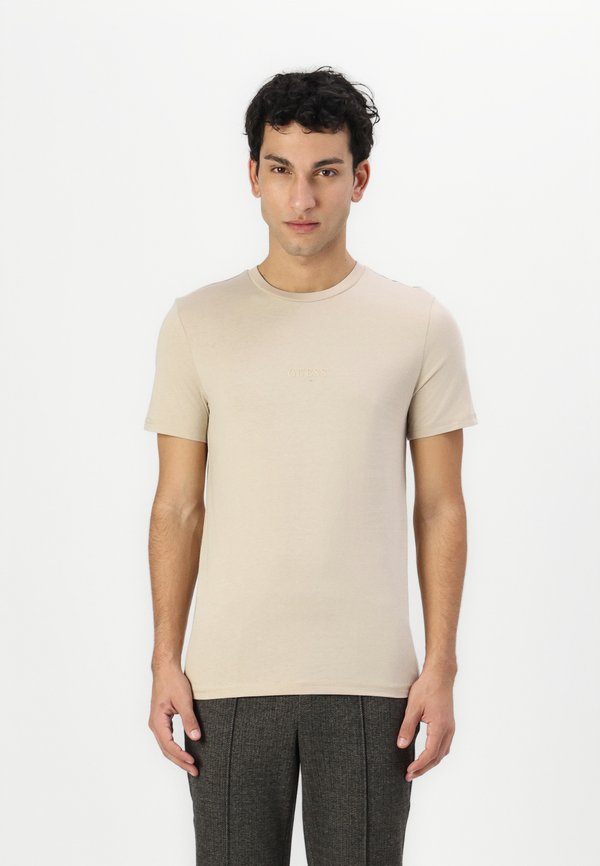 Guess AIDY CN SS TEE - Basic T-shirt - neutral sand