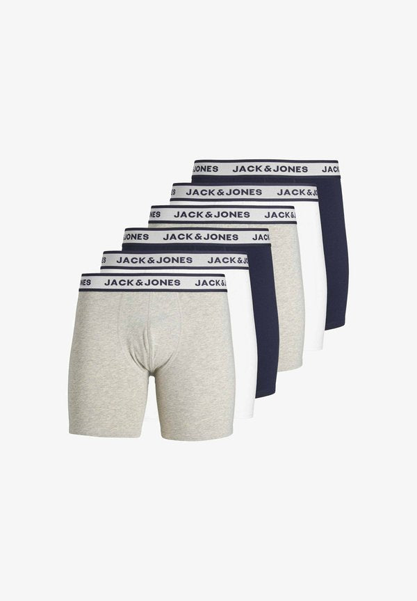 Jack & Jones 6ER PACK  - Briefs - grau weiß navy