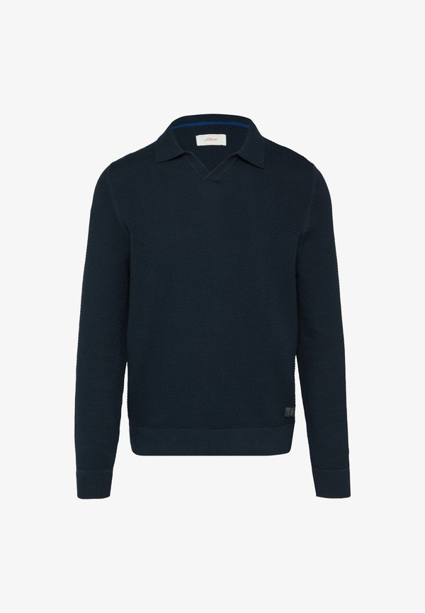 s.Oliver STRUKTURIERTER - Long sleeved top - navy