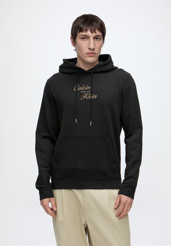 Calvin Klein Jeans TERRY GRAPHIC HOODIE - Hoodie - black
