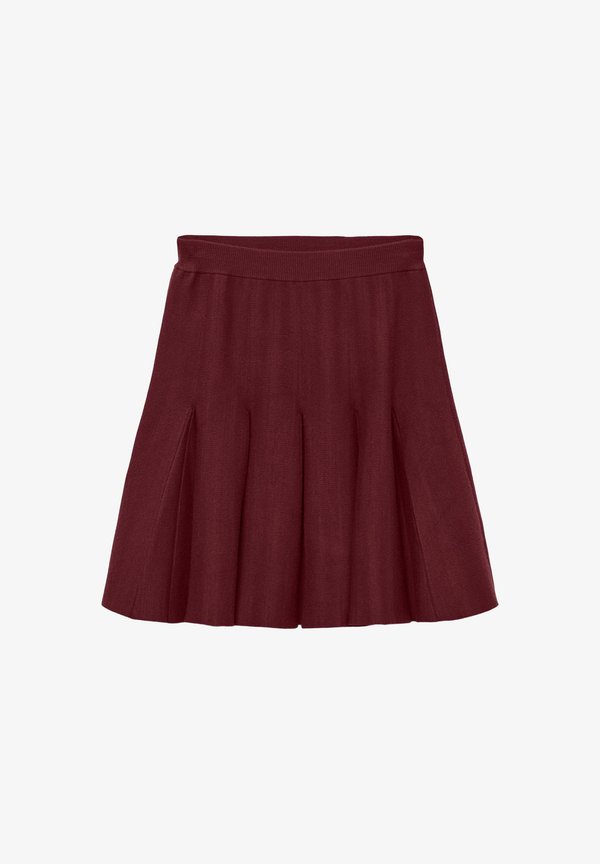 Vero Moda Knitted VMKRISTIN Mid waist Short - Pleated skirt - syrah