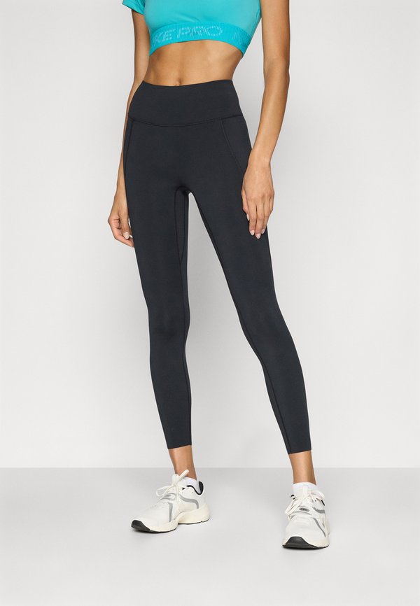 Nike Performance W NK DF UNVRSA HR 7/8 TGHT PKT - Leggings - black/anthracite/smoke grey