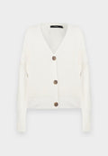 Vero Moda VMLEA V NECK CARDIGAN - Cardigan - cloud dancer