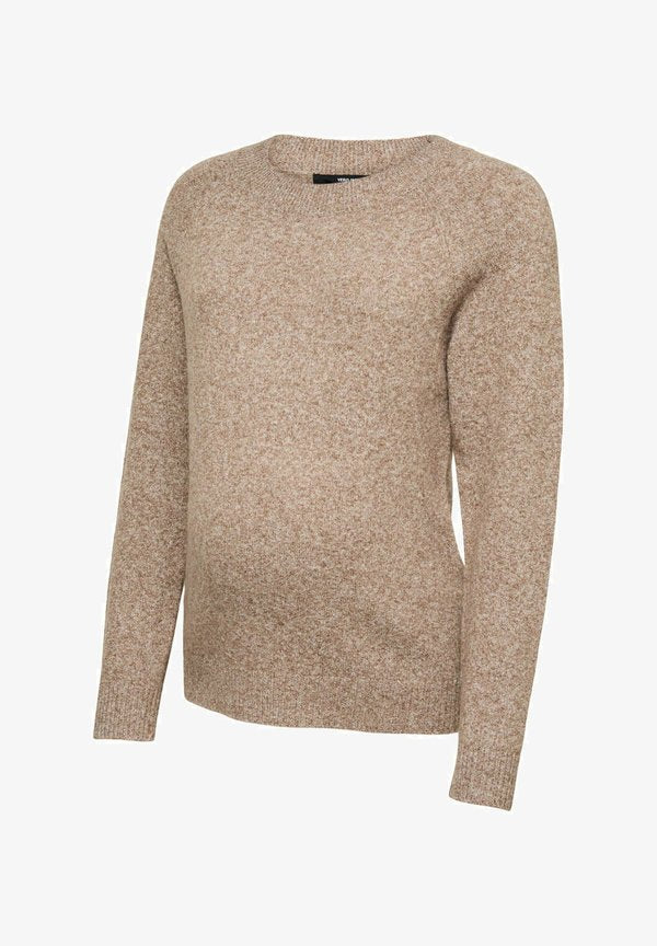 Vero Moda Maternity VMMDOFFY L/S O-NECK BLOUSE GA - Jumper - cocoa brown
