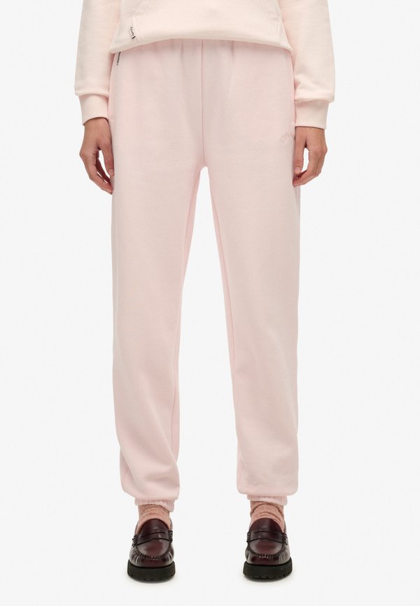 Superdry & Co ESSENTIAL LOGO JOGGERS - Tracksuit bottoms - mauve morn pink