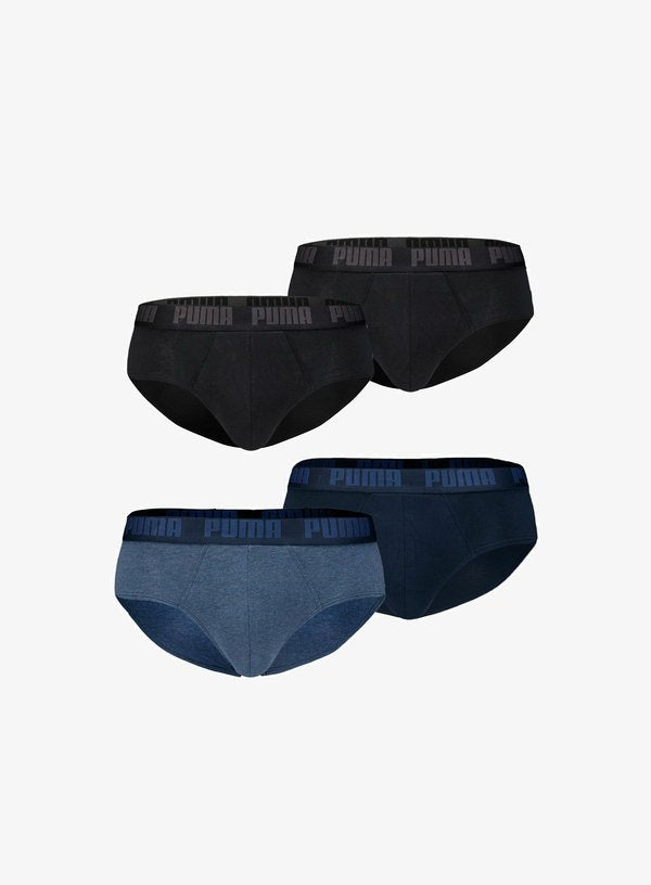 Puma 4ER PACK - Briefs - schwarz   denim