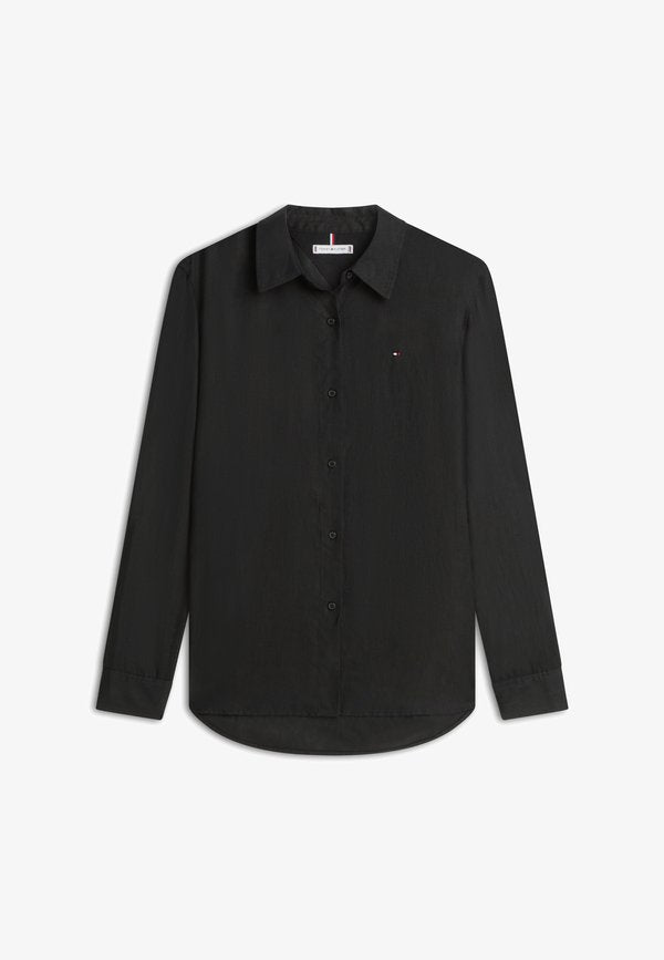 Tommy Hilfiger SHIRT - Button-down blouse - black