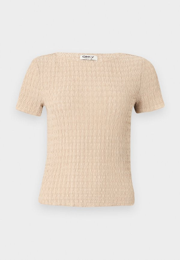 ONLY ONLILSE STRUCTURE - Print T-shirt - beige