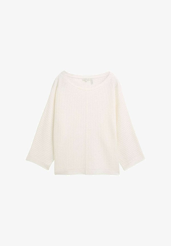 TOM TAILOR LOOSE FIT - Jumper - whisper white