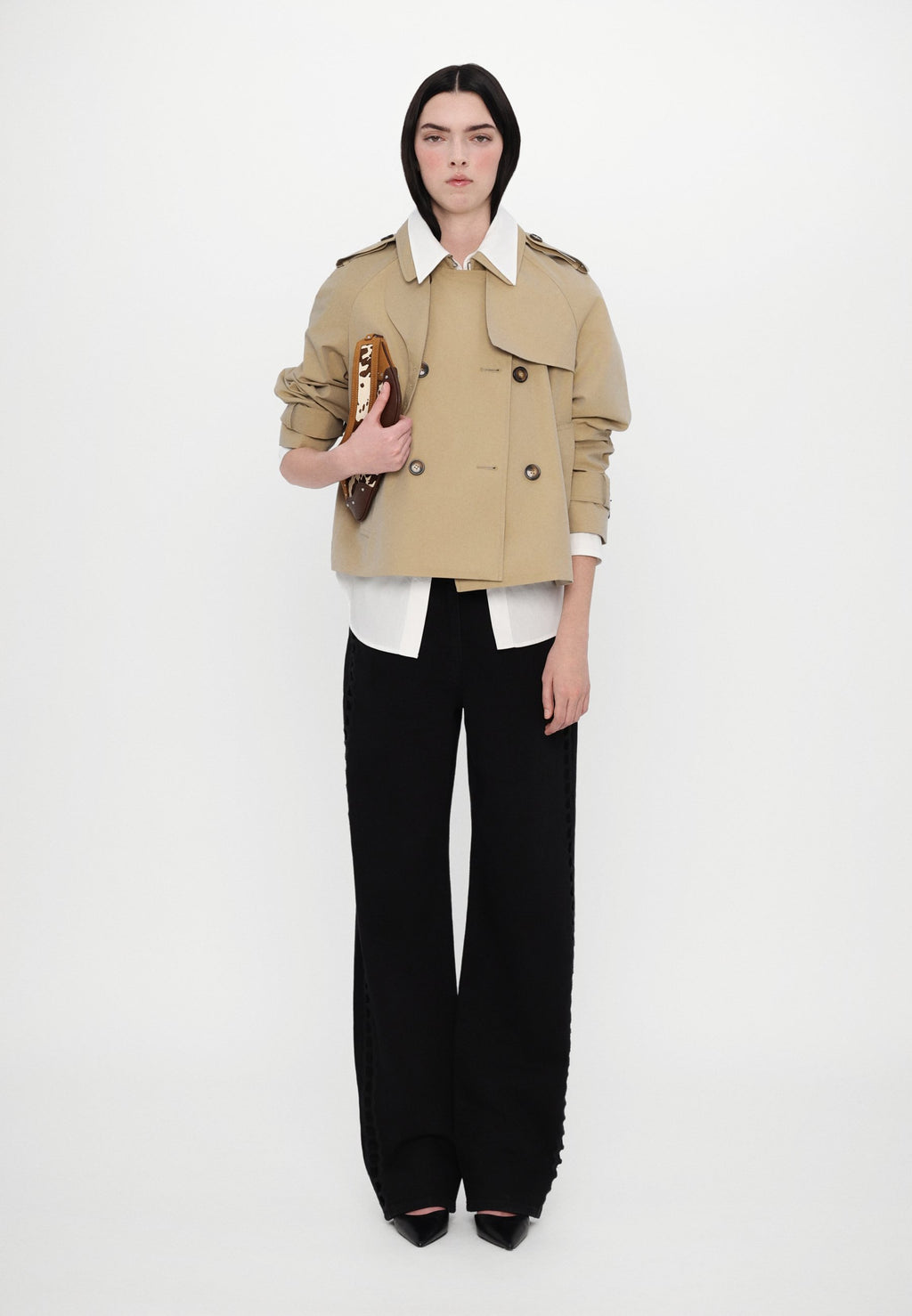STUDIO ID ISLA SHORT TRENCH COAT