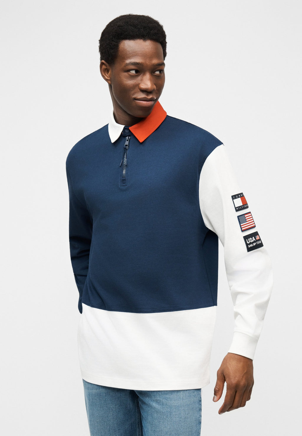 TOMMY X U.S. SAIL GP TEAM COLOUR-BLOCKED RELAXED RUGBY SHIRT Media 5