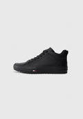 Tommy Hilfiger LEATHER SERRATED MID-TOP TRAINERS