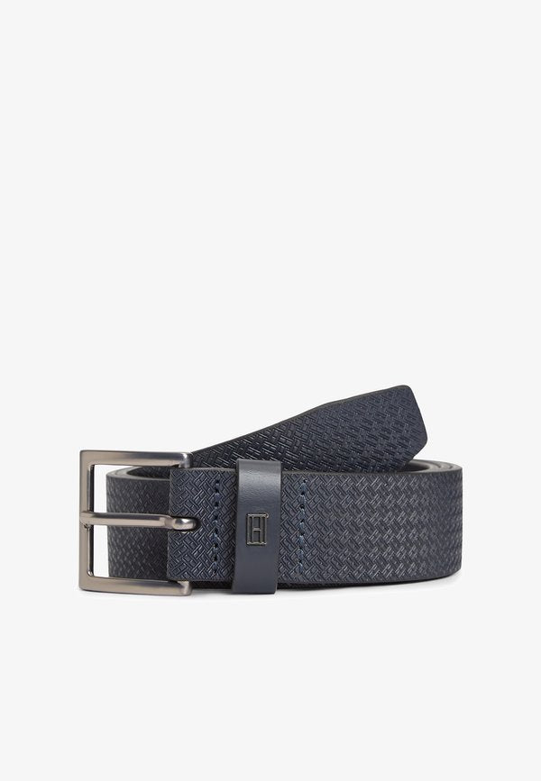 Tommy Hilfiger TH SOHO FLAG AOP 3.5 - Belt - space blue