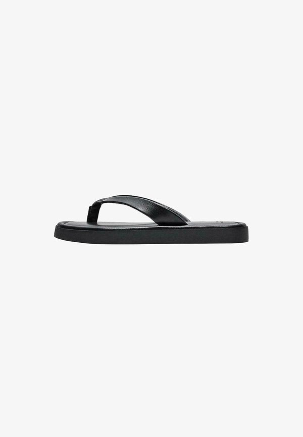 Bershka FLAT  - T-bar sandals - black