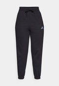 adidas Sportswear ESSENTIALS 3 STRIPES LOOSE PANTS - Tracksuit bottoms - black/white